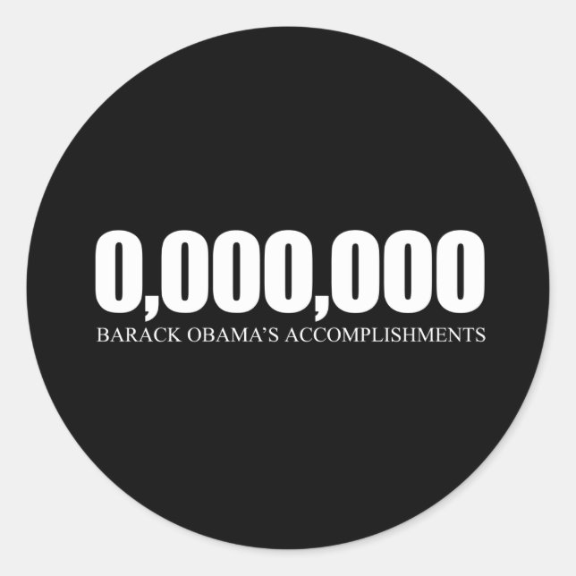Obamas Erfolge Runder Aufkleber (Vorderseite)