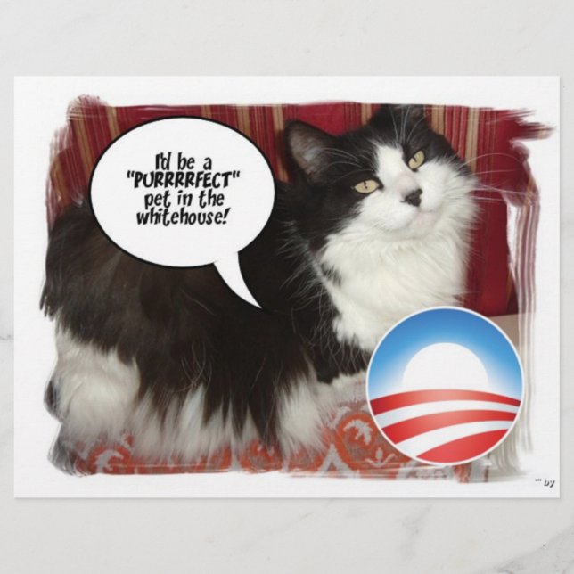 Obamas Haustier/politischer Humor Flyer (Vorne)