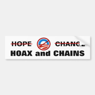 Obamas Hokuspokus und Ketten Autoaufkleber