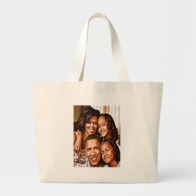 Obamas Liebe_ Jumbo Stoffbeutel (Vorne)