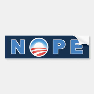 Obamas Nope Autoaufkleber