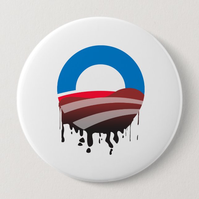 Obamas Ölpest Button (Vorderseite)