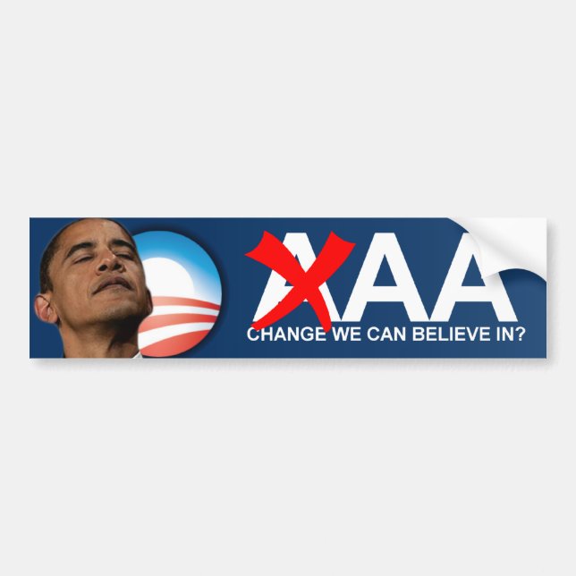 Obamas OM Bonitätsbeurteilung Autoaufkleber (Vorne)