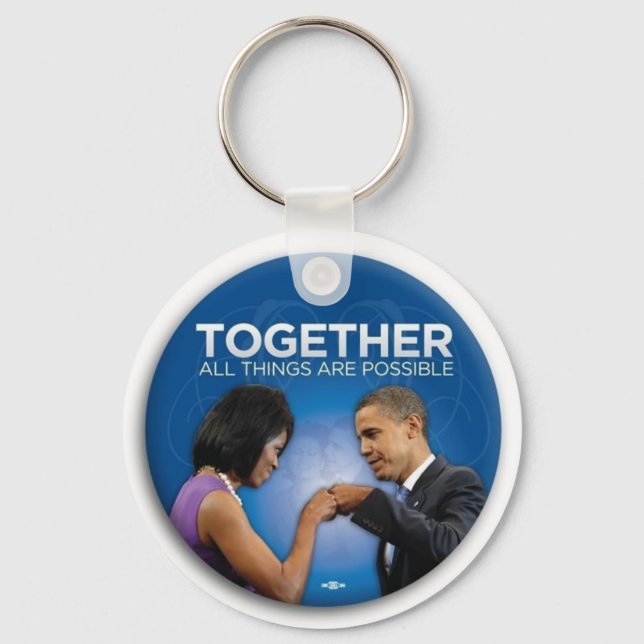 Obamas Zusammengehörigkeit Schlüsselanhänger (Vorderseite)
