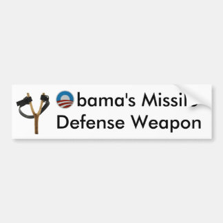 Obamaslingshot-Flugverteidigungs-Waffe Autoaufkleber