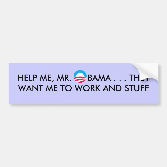 obamasymbol, HELFEN MIR, Herrn      BAMA… THEYW… Autoaufkleber (Vorne)