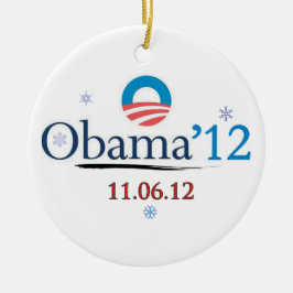 Obamaweihnachtsverzierung 2012 keramik ornament