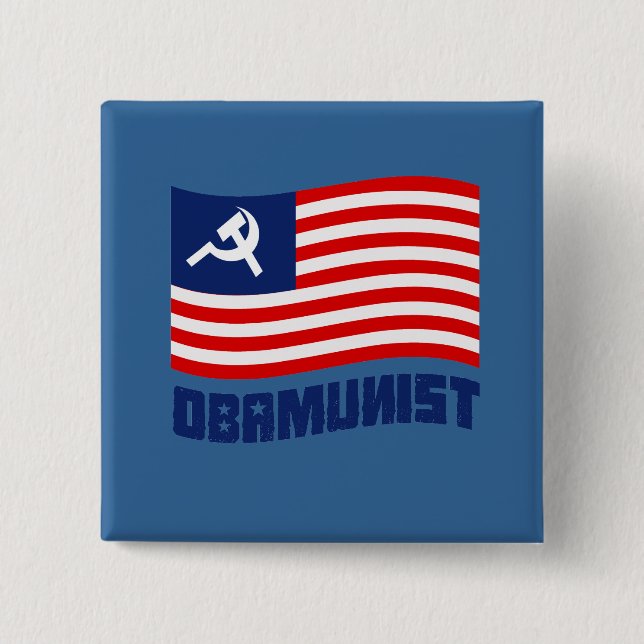 Obamunist Flagge Button (Vorderseite)