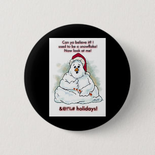 Obct Snowman Sticker Button