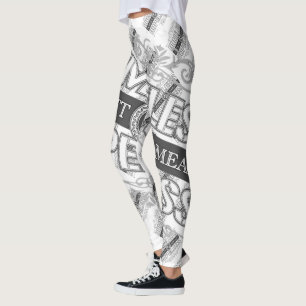 Obdachlose Gemein kein hoffnungsloses B&W Leggings