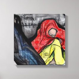 Obdachlose Leinwanddruck