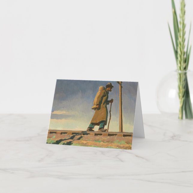 Obdachloser Mann von Maynard Dixon Dankeskarte (Vorderseite)