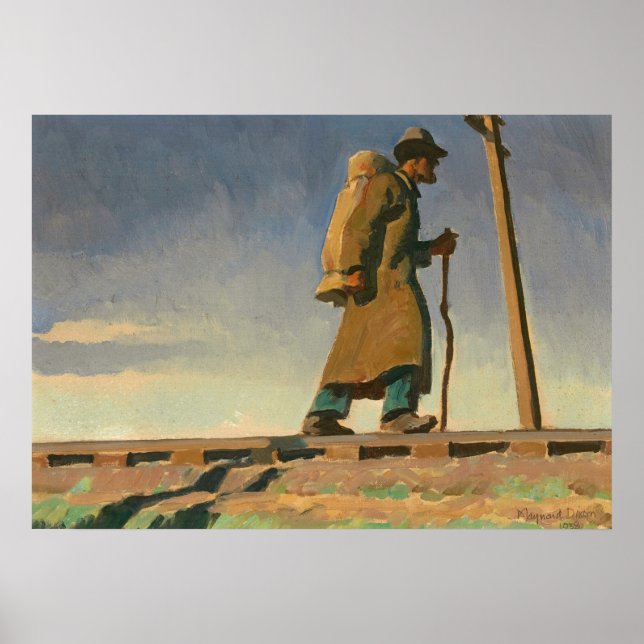 Obdachloser Mann von Maynard Dixon Poster (Vorne)