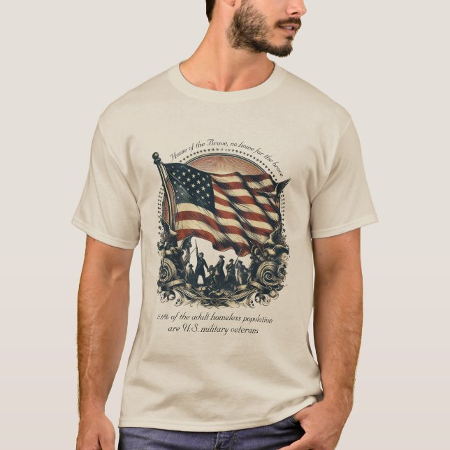 Obdachloser-Veteran-T-Shirt T-Shirt (Vorderseite)