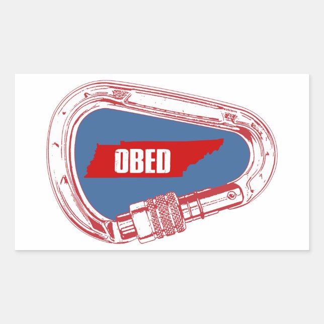 Obed Climbing Carabiner Rechteckiger Aufkleber (Vorderseite)