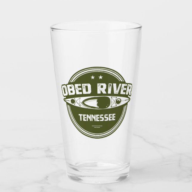 Obed River Tennessee Kayaking Glas (Vorderseite)