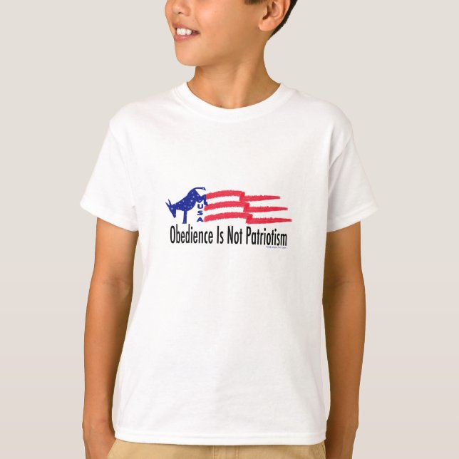 Obedience Patriotismus T-Shirt (Vorderseite)