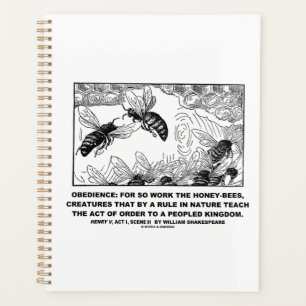 Obedience Work Honey Bees Henry V Shakespeare Planer