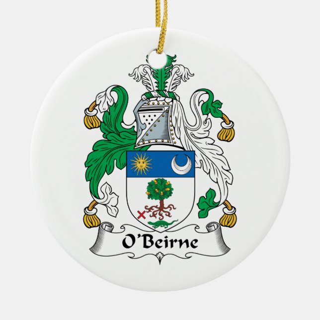 O'Beirne Familienwappen Keramikornament (Vorne)