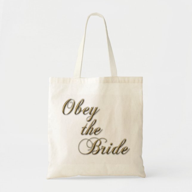 Obéissez le sac fourre-tout à jeune mariée (Devant)