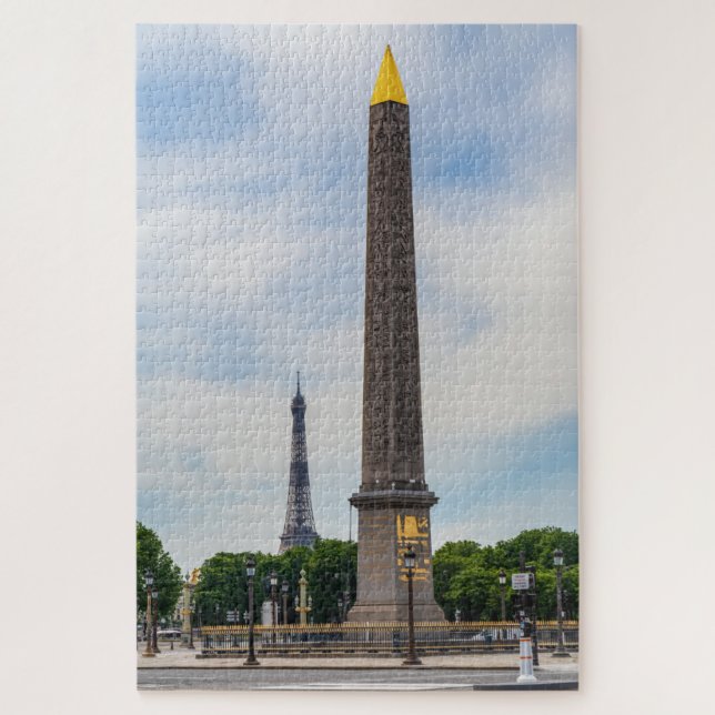 Obelisk and Eiffel Tower from la Concorde - Paris (Vertikal)
