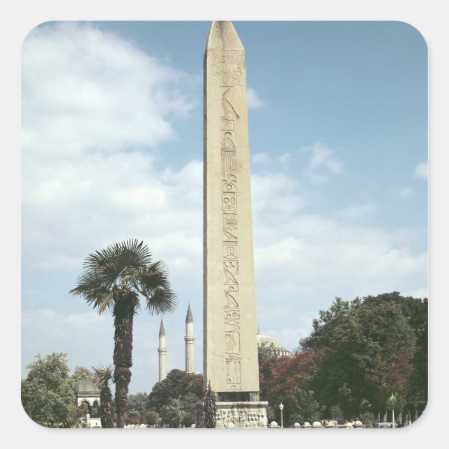 Obelisk, Theodosius I, mit römischer Basis Quadratischer Aufkleber (Vorderseite)