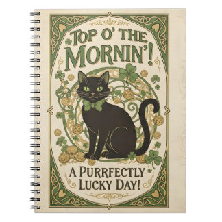 Oben am Morgen - St. Patrick's Day Notizbuch Notizblock