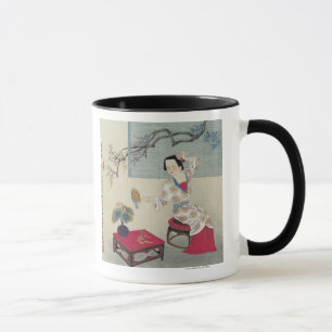Oben morgens ankleiden tasse