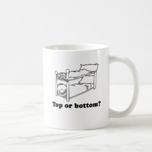 OBEN ODER UNTEN KAFFEETASSE