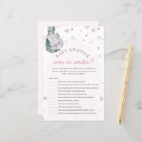 Oben oder unter einem Elephant Pink Baby Duschspie