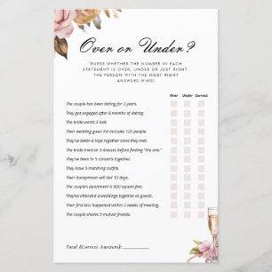 Oben oder unter Perlen Prosecco Brautparty Game
