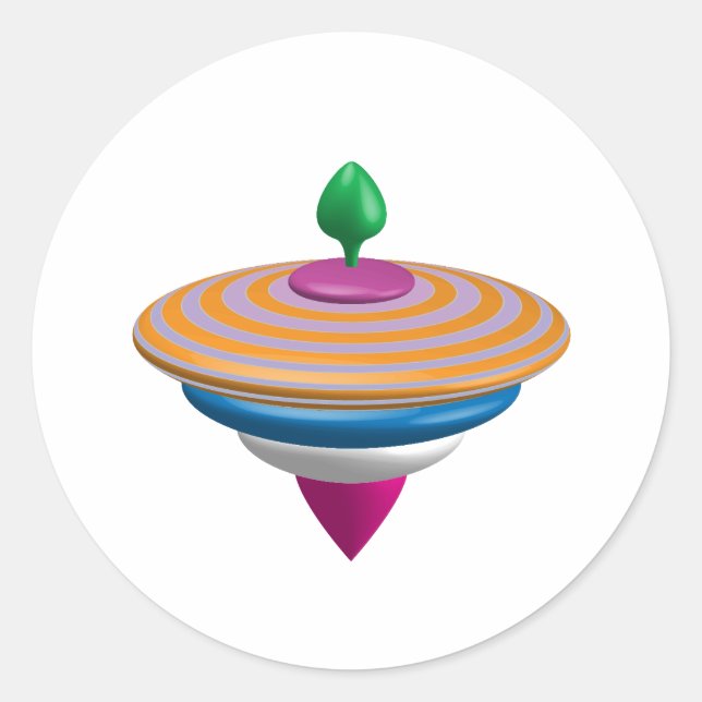 Oben Runder Aufkleber (Vorderseite)