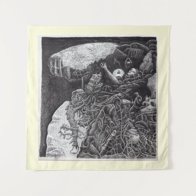 Oben und darunter von Brian Benson Wandteppich (Vorderseite)