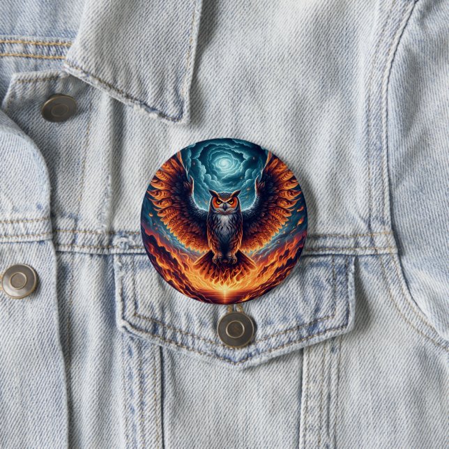 Oben und unten - Wise Owl Art Button (Beispiel)