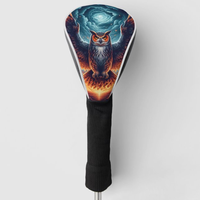 Oben und unten - Wise Owl Art Golf Headcover (Vorderseite)