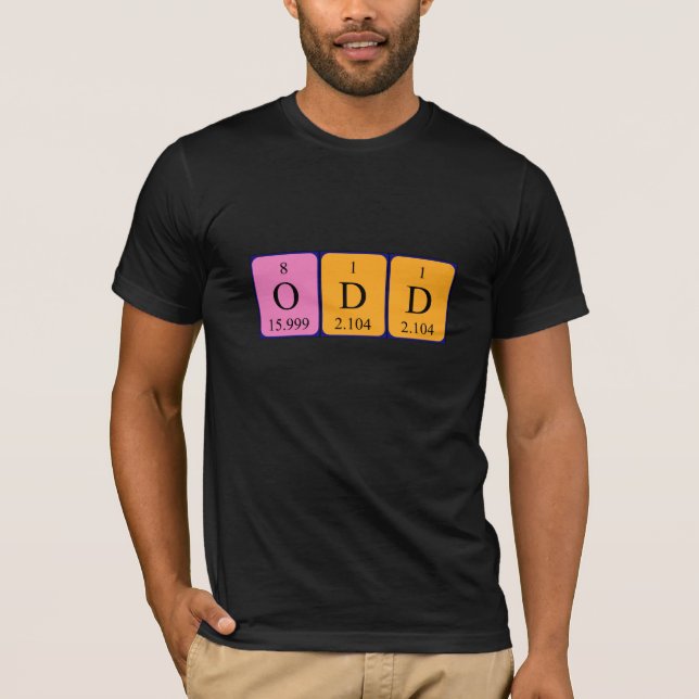 Obenes periodisches Shirt des Tabellennamens (Vorderseite)