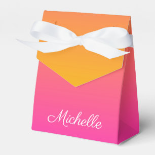 Ober-gelb und rosa Gradienten Geschenkschachtel