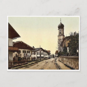 Oberammergau, allgemeine Ansicht, Oberbayern, Deut Postkarte