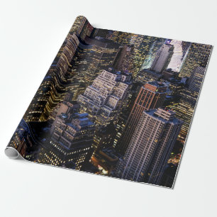 OBERANSICHT DES STADTGEBÄUDES GESCHENKPAPIER