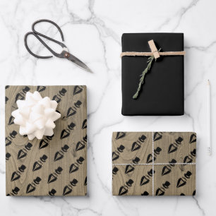 Oberbekleidung Tuxedo Schnurrbart Hochzeit Geschen Geschenkpapier Set