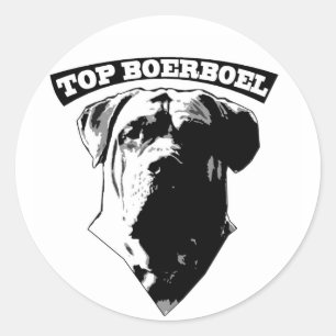 Obere Boerboel-Aufkleber Runder Aufkleber