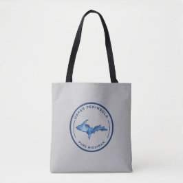 Obere Halbinsel Rasse Michigan Wasserfarbener Tag Tasche