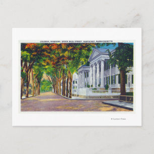 Obere Hauptstraße Aussicht auf koloniale Herrenhäu Postkarte