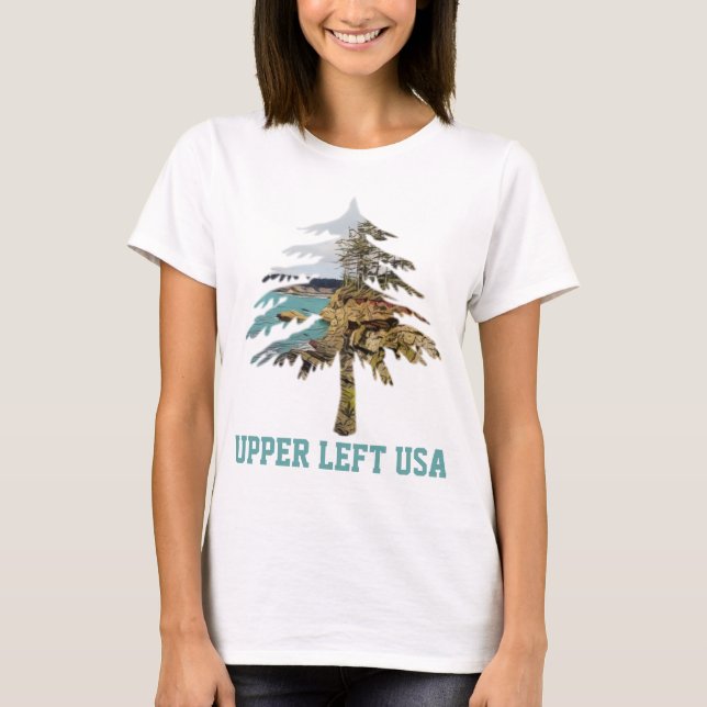 Obere Links USA Personalisiertes FrauenT-Shirt T-Shirt (Vorderseite)