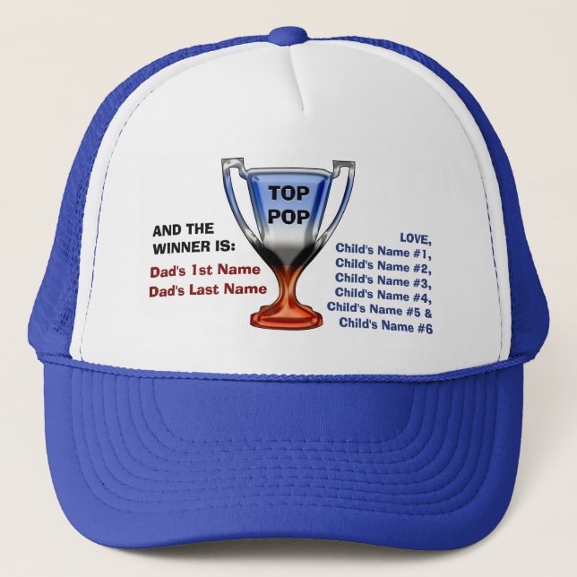 Obere Pop Trophäe Kopfhaut (Personalisiert) Truckerkappe (Vorderseite)