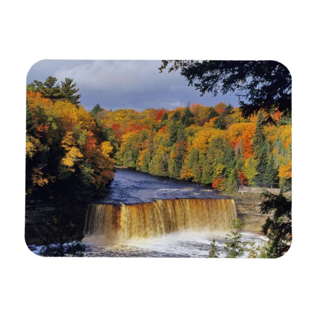 Obere Tahquamenon Falls in UP Michigan im Herbst Magnet (Horizontal)