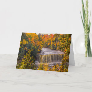 Obere Wasserfälle mit Herbstfarben Karte