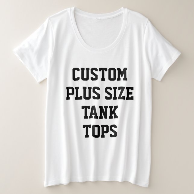 Obere WEISSE für Frauen mit individueller Plus-Grö Große Größe T-Shirt (Design vorne)