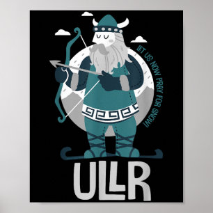 Oberer Nordgottesfürst Schneeschützer Heiliger Ski Poster