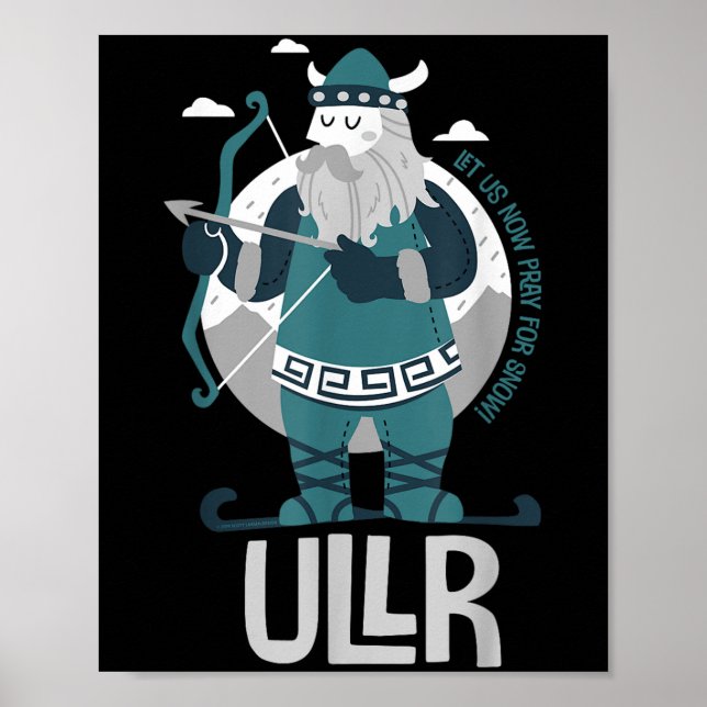 Oberer Nordgottesfürst Schneeschützer Heiliger Ski Poster (Vorne)